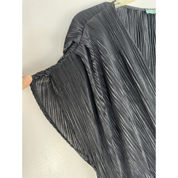 Karlie Womens Pull Up V-Neck Short Sleeve Dark Gray Jumpsuit Size M-L - Picture 4 of 7